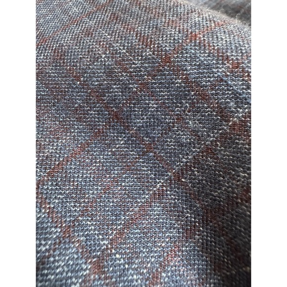 Ermenegildo Zegna Blazer - Cashmere Silk And Linen Blue With White And Burgundy - Picture 15 of 15